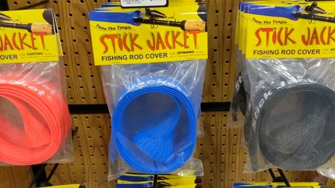 Stick Jacket Fishing Rod Cover, Stock Video