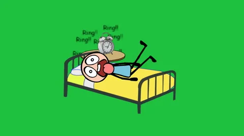 Stick Man Alarm:  Looping Stock Footage 64194574