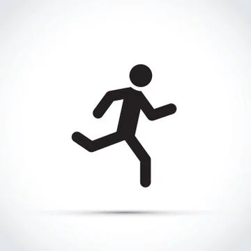 Stick man running 스톡 일러스트