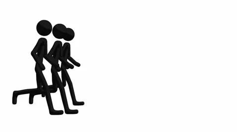 Stick Men Racing Stock Footage 942267