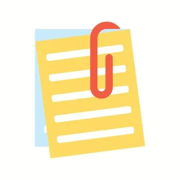 Stick note document. Illustrazione stock