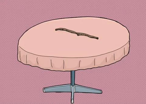 Stick on Pink Table Stock Illustration