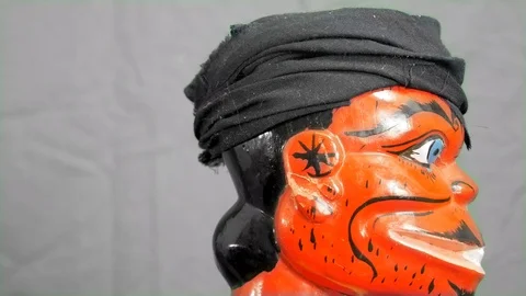 Stick Puppet Head Stock Footage 129536090