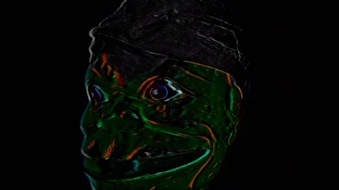 Stick Puppet Head Stock Footage 129536196