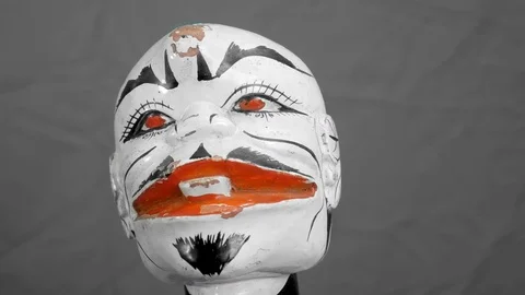 Stick Puppet Head Stock Footage 129536306