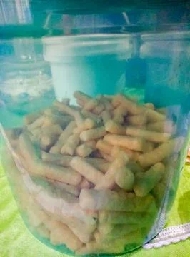 The stick-shaped snacks 스톡 사진