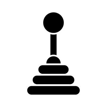 Stick shift vector icon on white background Stock Illustration