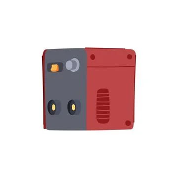 Stick welding machine cartoon vector illustration Stock Illustration