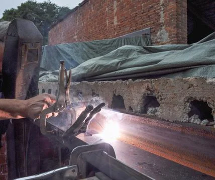Stick welding Foto stock