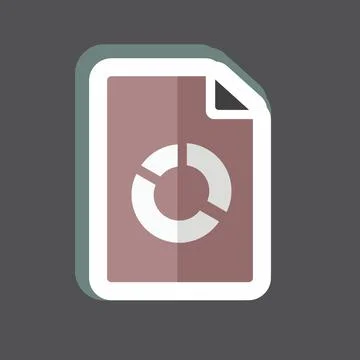 Sticker Analytics. suitable for IT Services symbol. simple design editable. d Stock Illustration