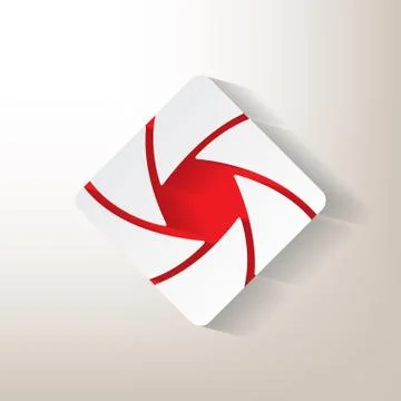 Sticker with an aperture design 스톡 일러스트