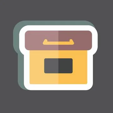 Sticker Archive. suitable for Web Interface symbol. simple design editable. d Stock Illustration