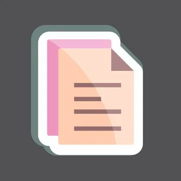 Sticker Articles. suitable for Programming symbol. simple design editable. de Stock Illustration