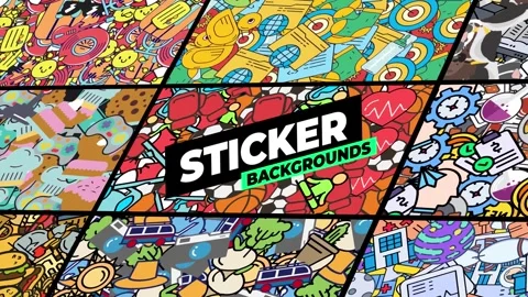 Sticker Backgrounds 스톡 After Effects