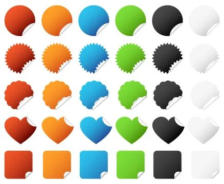 Sticker Badge Set Vector Stock-Illustration
