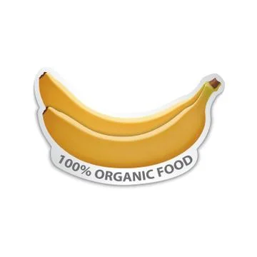 Sticker with bananas Stock Illustration