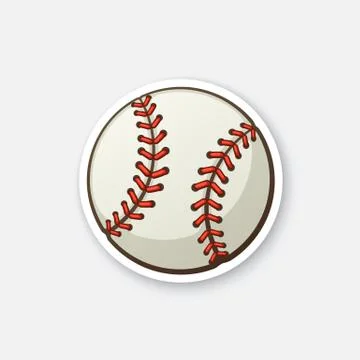 Sticker baseball ball Stock Illustration