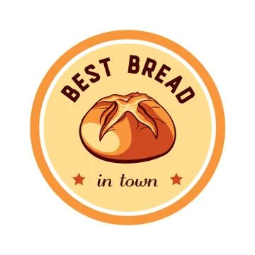 Sticker Best Bread In Town Stock Illustration