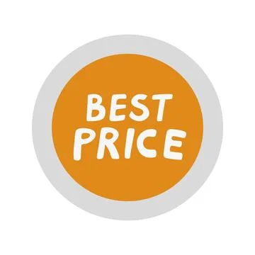 Sticker Best Price in flat vector style. Hand drawn vector illustration onl.. Stock Illustration