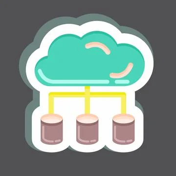 Sticker Big Data. related to Machine Learning symbol. simple design editabl.. イラスト素材