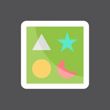 Sticker Blocks 2. suitable for Toy symbol. simple design editable. design tem Illustrazione stock