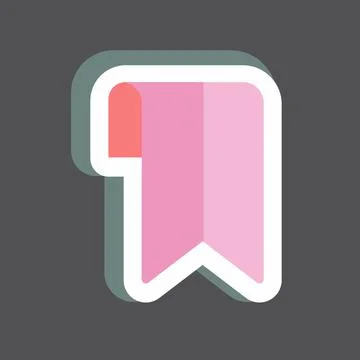 Sticker Bookmark. suitable for Web Interface symbol. simple design editable.  Stock Illustration