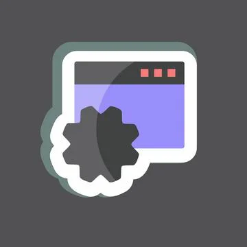 Sticker Browser Configurations. suitable for Programming symbol. simple desig Stock Illustration
