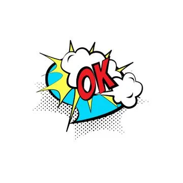 Sticker bubble with text. Short message in color bubble. Stock Illustration