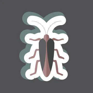 Sticker Bug II. suitable for Animal symbol. simple design editable. design te Stock-Illustration