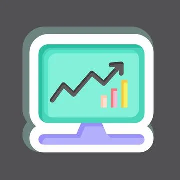 Sticker Business Analytics. related to Machine Learning symbol. simple desi.. Stock Illustration