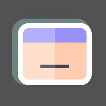 Sticker Calendar. suitable for Web Interface symbol. simple design editable.  Stock Illustration