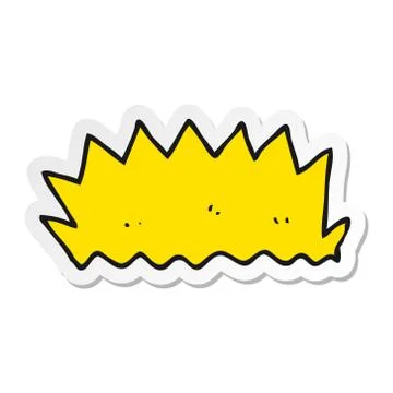 Sticker of a cartoon explosion Illustrazione stock