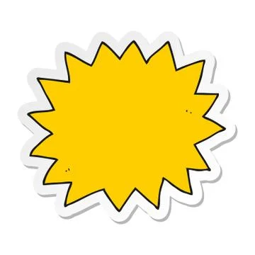 Sticker of a cartoon explosion Illustrazione stock