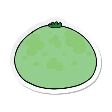 Sticker of a cartoon squash 스톡 일러스트