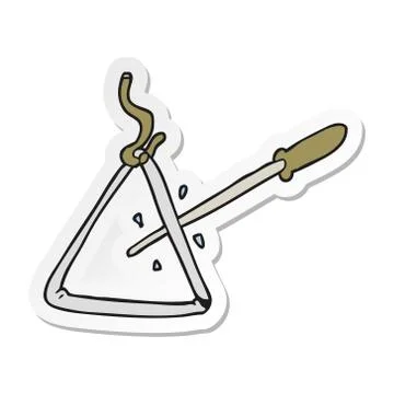 Sticker of a cartoon triangle 스톡 일러스트