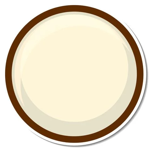 Sticker circle shape on white background Ilustración de archivo