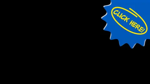 STICKER CLICK HERE - Red, Yellow, Blue (with Alpha) Stock Footage 295537547