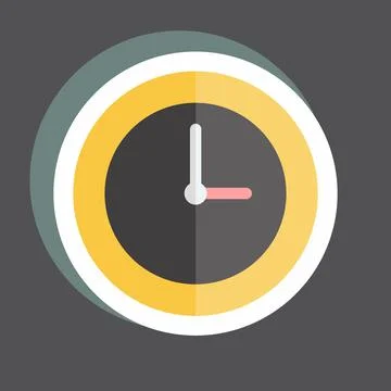 Sticker Clock. suitable for party symbol. simple design editable. design temp Stock Illustration