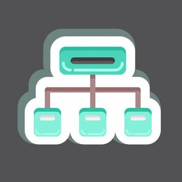 Sticker Clustering. related to Machine Learning symbol. simple design edita.. イラスト素材