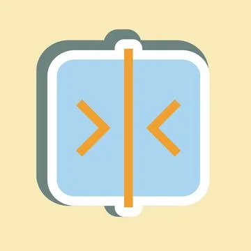 Sticker Compare - Simple illustration,Editable stroke Stock Illustration