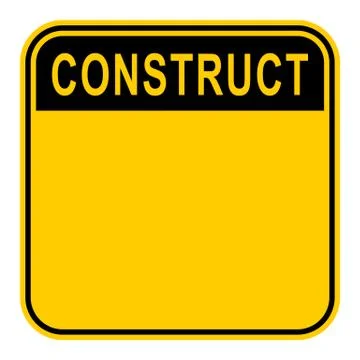 Sticker Construct Safety Sign Illustrazione stock
