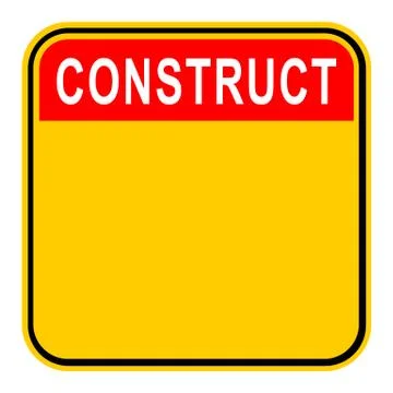 Sticker Construct Safety Sign Illustrazione stock