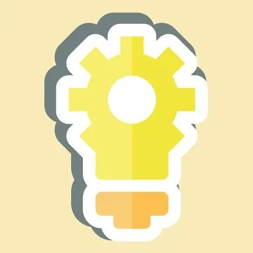 Sticker Creative Innovation. related to Development symbol イラスト素材