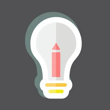 Sticker Creative Process. suitable for Education symbol. simple design editab Stock Illustration