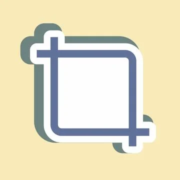 Sticker Crop - Simple illustration,Editable stroke イラスト素材