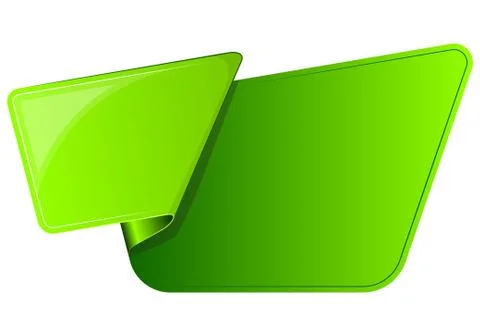 Sticker with curled up edge Stock Illustration