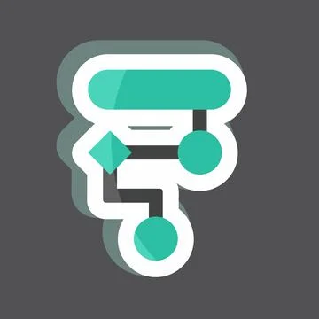 Sticker Design Algorithm. suitable for data analytics symbol. simple design e Stockillustratie