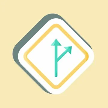 Sticker Deviation Sign. suitable for education symbol. simple design editable イラスト素材