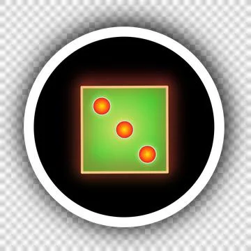 Sticker Dice Token Circular Three Stock Illustration