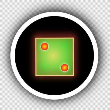 Sticker Dice Token Circular Two Stock Illustration